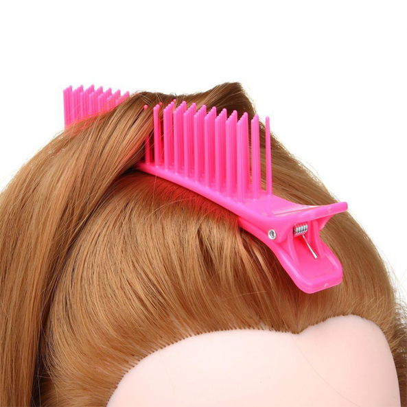 Зажимы пластиковые с зубчиками Keratin Tools Коралловые 2 шт